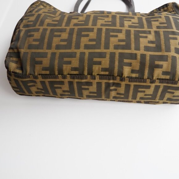 Authentic Preowned Vintage Fendi Brown Zucca Canvas Handbag - Picture 10 of 16